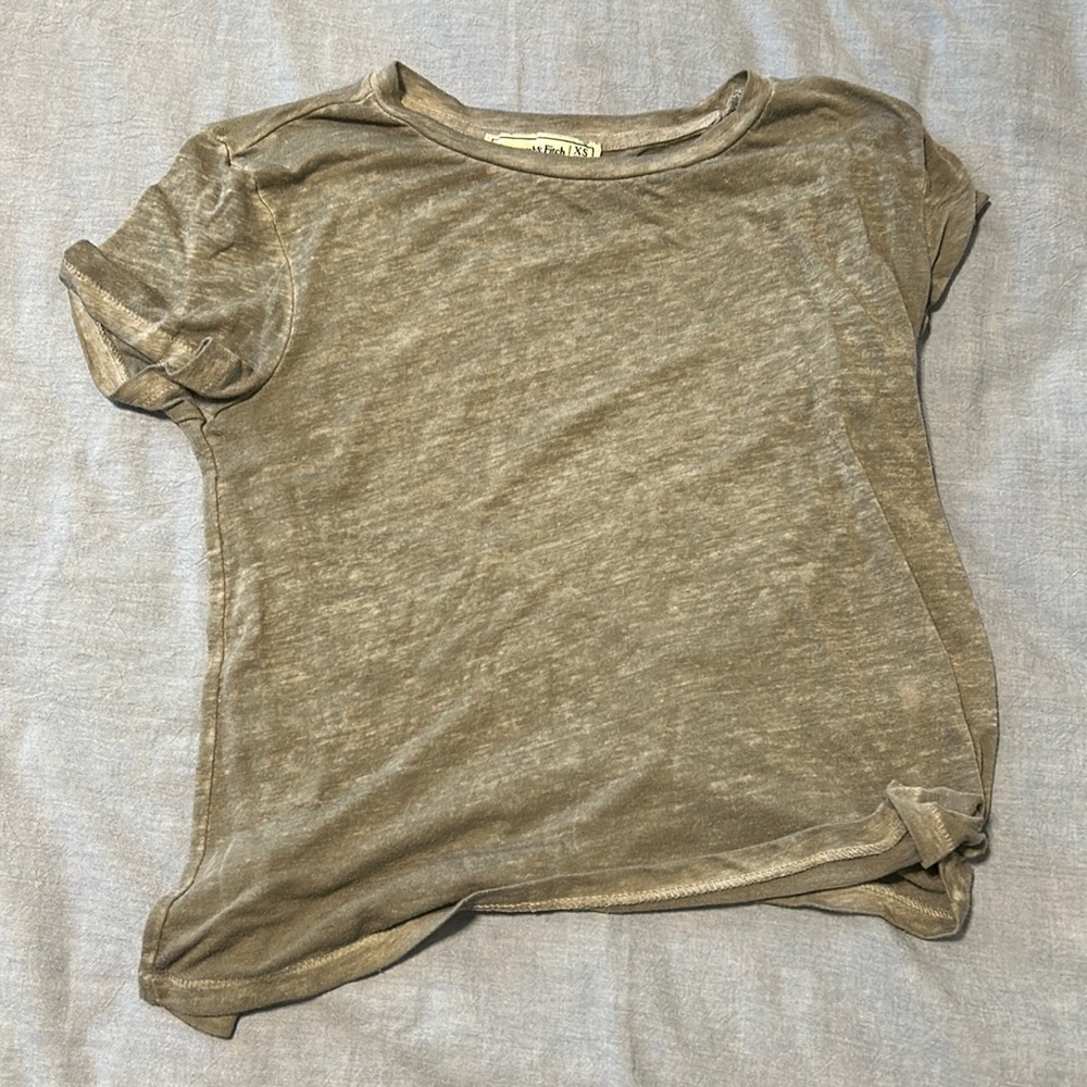 XS Abercrombie and fitch burnout cropped tee